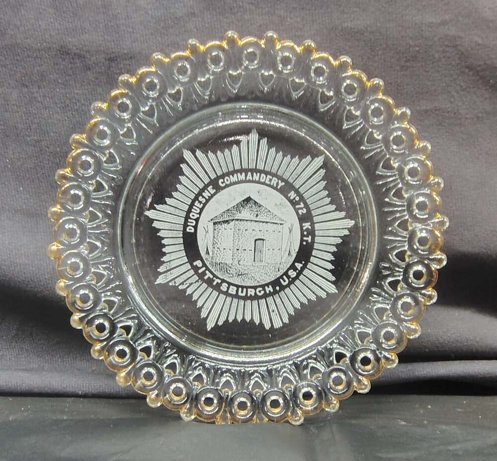 RARE Masonic Duquesne Commandery No. 72 Knight Templar Pittsburgh, PA Plate